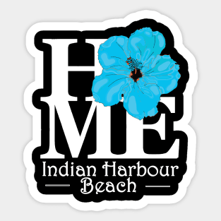 Indian Harbour Beach HOME Blue Hibiscus Sticker